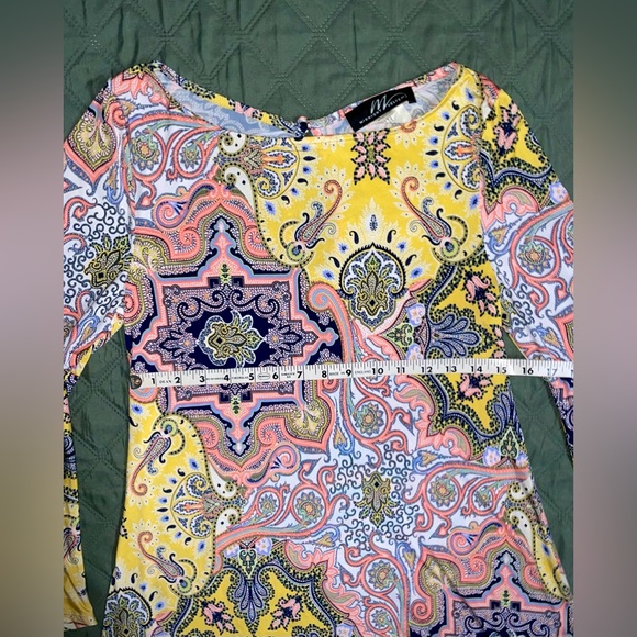 MIDNIGHT VELVET Moroccan Bell-Sleeve Top, Size Small, LIKE NEW - Picture 3 of 6